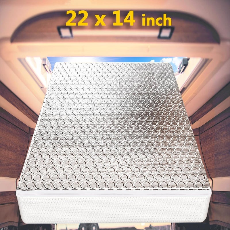 Sika deer RV Vent Insulator 22"x14"x3", Universal Skylight Cover with Reflective Surface, Shade for Energy Savings, Sunroof Fits 14x22 Inch V2 Camper Vents - Image 2